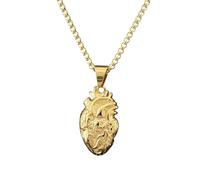 QTYQWC New 2025 (20 * 35Mm) Stainless Steel Women Men's Heart Pendant Necklace Chain 24'' Cool Holiday Gifts Jewelry Findings Fashion Trendy Accessories Creative Gift