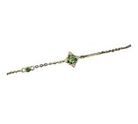QTYQWC New 2025 Luxury S925 Sterling Silver Female Bracelet 14K Gold Square Emerald Crytal Bracelets For Women Hers Fine Jewelry Wedding Decoration Jewelry Commemorative Trendy Best For Gift