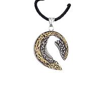 QTYQWC New 2025 Unisex Norse Runes Hollow Out Crow Necklaces Mens Odins Raven Celtic Knot Stainless Steel Pendant Pagan Amulet Jewelry Fashion Trendy Accessories Creative Gift For Women And Men