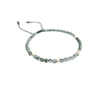 QTYQWC New 2025 Unisex Small Natural Agate Stone Beaded Bracelets Meditation Green Color Balance Hand-Woven Thin Bracelet Charm Jewelry Gift With For You Accessories Trendy Creative For Women And Men