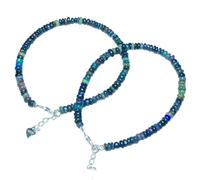 QTYQWC New 2026 1 Pc Fengbaowu Natural Black Opal Chain Bracelet Heishi Beads 925 Sterling Silver Fashion Jewelry Gift For Women Decoration Luxury With You Accessories Trendy Best