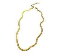 QTYQWC New 2026 Stainless Steel 4Mm Embossed Blade Chain Necklace For Women Vintage Choker Necklaces Fashion Jewelry Trendy Accessories Creative Gift