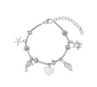 QTYQWC New 2026 Trendy Moon Heart Stainless Steel Bracelet Bangle For Women Cute Luxury Charm Jewelry Wedding Banquet Gift Decoration With You Accessories Best