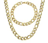 QTYQWC New 2026 Unisex Basis Link Chain Necklace Bracelet For Men Women Stainless Steel Jewelry Findings Sets Ks261 Fashion Trendy Accessories Creative Gift For Women And Men