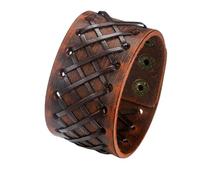 QTYQWC New 2026 Unisex Stainles Stell Fashion Stud Spikes Rivet Adjustable Leather Wristband Bangle Cuff Bracelet Wide Punk Style Cool Men Jewelry Trendy Accessories Creative Gift For Women And Men