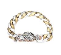 QTYQWC New 2026 Unisex Trendy Gold Silver Collision Chain Bracelet Men Hand Accessories Blessing Lucky Divine Beast Coin Male Gift Jewelry Findings Fashion Creative For Women And Men
