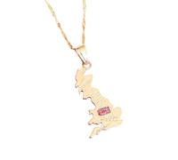 QTYQWC New 2026 United Kingdom Map Pendant Necklace British Glasgow London Uk Great Britain And Northern Ireland Flag Decoration Jewelry Luxury With For You Accessories Trendy Creative Best Gift