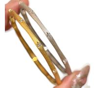 QTYQWC New 2026 Vintage Octagonal Star Wire Drawing Bangles Silver 925 Exquisite Light Luxury Bracelet For Women Fine Decoration Jewelry With You Accessories Trendy Creative Best Gift