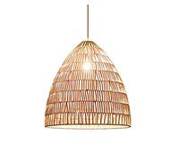 QTYQWC Rattan Lamp Modern Japanese Luminaire Suspension Country Pastoral Pendant Lights Hand-Woven Hanging Lantern Cafe Restaurant Bar Loft Indoor Ceiling Chandelier Commemoration Day vision