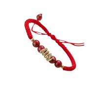 QTYQWC Red Bracelet for Protection-Golden Snake Braided Rope Adjustable Imperial Cornelian Beads Zodiac-Feng Shui Bracelet-Snake Lucky Charms Bracelet-New Year's Jewelry-Men's and Women's Gifts