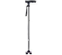 QTYQWC Telescopic Non Slip Crutches Crutches Elderly Crutch Four-Legged LED Light Retractable Crutches Anti-Slip Outdoors Crutches Stable Lightweight Mountaineering Sticks for A