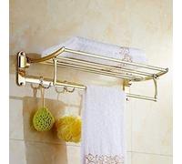 QTYQWC Towel Rails Bathroom Towel Rack, Bath Shelves Towel Rail Stainless Steel Towel Rracks Foldable Fixed Bath Towel Holder Towel Holder Towel Racks/White/60Cm The New