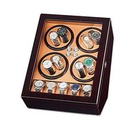 QTYQWC Ultra Quiet Motor for 8+5 Automatic Watches Watch Winders for Automatic Watches with LED Lights, Automatic Watch Winder with 5 Rotation Modes Luxurious PU Leather