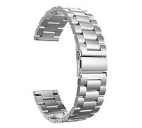QTYQWC Watch Strap Classic Stainless Steel Watch Band Traditional and Smart Watch Band 20Mm 22Mm Wristband Metal Wristband /22Mm/Silver Black