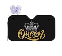 Qu-Een Crown Front Window Sunshade Portable Car Windscreen Sun Shade Foldable Windscreen Cover Universal For Vehicle Suv Va-Ns S