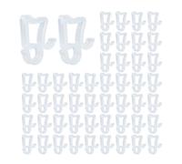 Quacc 50 PCS Gutter Hooks, Mini Plastic Christmas Light Clips Outdoor Light Clips Holiday Light Clips for Christmas Xmas Party Decoration Hanging Outside String Lights