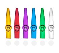 Quacc 6 PCS Metal Kazoos With 6 PCS Spare Diaphragms, Fun Musical Instruments Christmas Party Gift A Good Companion for Ukulele, Violin, Guitar, Piano Keyboard