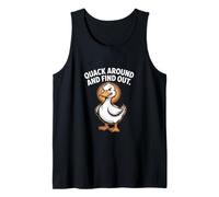 Quack Around and Find Out Funny Angry Duck Meme Tank Top
