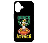 Quack Attack Funny Yellow Green Duck Lover Football Player Case for iPhone 17