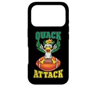 Quack Attack Funny Yellow Green Duck Lover Football Player Case for iPhone 17 Pro