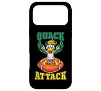 Quack Attack Funny Yellow Green Duck Lover Football Player Case for iPhone 17 Pro Max