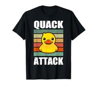 Quack Attack Quote Fun Yellow Rubber Duck Surprise Ducklings T-Shirt
