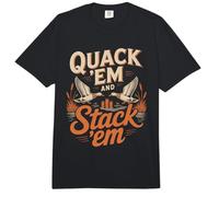Quack Em and Stack Em Duck Hunting Camp Crew Comfort Colors Adult Heavyweight T-Shirt