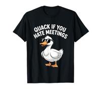 Quack If You Hate Meetings Rubber Ducky funny T-Shirt