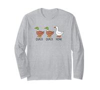 Quack Quack Honk - Two Ducks And A Goose - Cute Funny Animal Long Sleeve T-Shirt