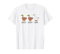 Quack Quack Honk - Two Ducks And A Goose - Cute Funny Animal T-Shirt