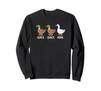 Quack Quack Honk - Two Ducks And A Goose - Funny Animal Sweatshirt