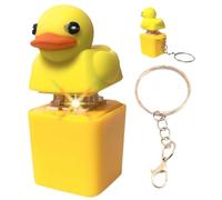 Quacking Duck Fidget Toy Keyboard Keychain Duck Duckling Charm Keyring Little Yellow Duck Stress Relief Sounding Button Duck Key Board Clicker For Women, Men 6x3x2.5cm