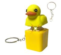Quacking Duck Keychains,Duckeys Quacking Fidget Toy with Quack Sound and Light,Duck Keyboard Anxietys Relief Toy,Cute Yellow Duck Keyboard Quacking Button,Keyboard Fidget,Fidget Keyring,Mini Toys