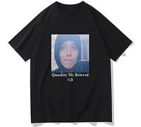 Quackity My Beloved T Shirt 100% Pure Cotton Personality Geek Casual Short Sleeve Tee Homme Breathable Tshirt Men Black Size M
