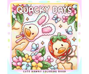 Quacky Days: A Cute Kawaii Duck Coloring Book: 30 Whimsical Duck-Themed Coloring Pages and Special Bonus Easter Page (Sweet & Kitsch)