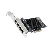 Quad 2.5 Gigabit Ethernet PCI Express PCI-E Network Interface Card 10/100/1000/25000 Mbps RJ45 LAN Realtek RTL8125 Chipset