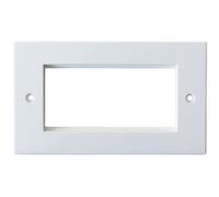 Quad 4X Gang Euro Module Modular Wall Face Plate Frame Cable Tidy Custom 25X50mm