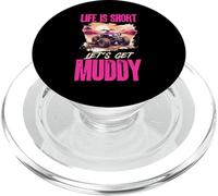 Quad ATV Woman Girl Life is short let´s get muddy PopSockets PopGrip for MagSafe