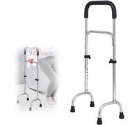 Quad Cane Adjustable Tetrapod Walking Stick with Four Leg Wide Base Stable Lightweight Stainless Steel Canes Standing Mobility Aid
