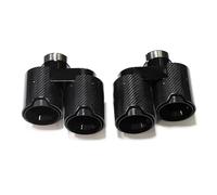 Quad Carbon Fiber Exhaust Tip Compatible For BMW G20 G21 330i 330d 330e Muffler Tip Exhaust System Nozzle Exhaust Tips 2.5'' Inch Tip(Carbon Fiber A)