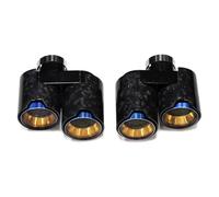 Quad Carbon Fiber Exhaust Tip Compatible For BMW G20 G21 330i 330d 330e Muffler Tip Exhaust System Nozzle Exhaust Tips 2.5'' Inch Tip(Carbon Fiber C)