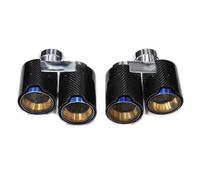 Quad Carbon Fiber Exhaust Tip Compatible For BMW G20 G21 330i 330d 330e Muffler Tip Exhaust System Nozzle Exhaust Tips 2.5'' Inch Tip(Carbon Fiber D)