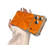 Quad-Corner Drop-Proof CD-Texture Case for Iphone, Texture Case Cover for iPhone Full Camera Protection for Iphone17/16/15/14 Max (for iPhone 16 pius,Orange)