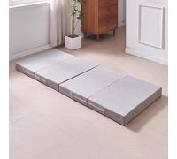 Quad-Fold Memory Foam Mattress - Portable Camping Sleeping Pad Travel Floor Mat with Washable Cover Versatile Guest Sofa Bed Chair for Comfort on the Go