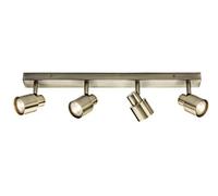 Quad GU10 Spotlight Bar in Antique Brass