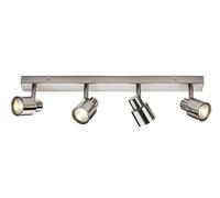 Knightsbridge GU10 Adjustable Spotlight, Pressed Steel, 50 W, Brushed Chrome