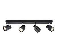Quad GU10 Spotlight Bar in Matt Black
