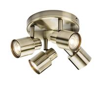 Quad GU10 Spotlight in Antique Brass