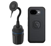 Quad Lock Cup Holder Mount Kit with MAG Phone Case and MAG Wireless Charging Head for Pixel 10a