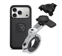 QUAD LOCK Handlebar Mobile Phone Holder Pro Chrome - Large with Vibration Damper and MAG Case for iPhone 17 Pro